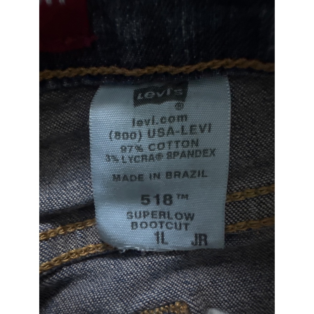Levis 518 Superlow Bootcut Jeans 1L Medium Wash Stretch Denim Low Rise Y2K - Picture 9 of 10